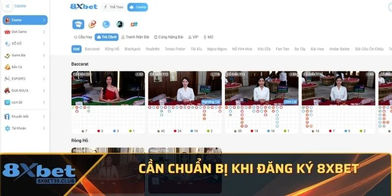 Cần chuẩn bị khi đăng ký 8Xbet