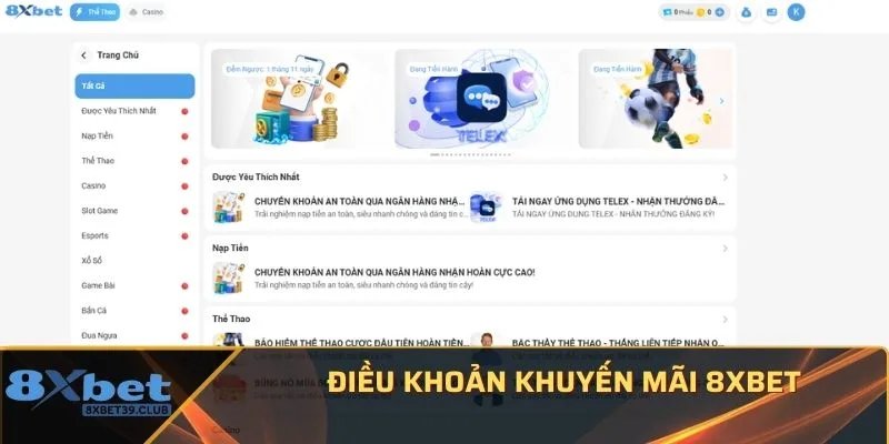 Điều khoản khuyến mãi 8XBET