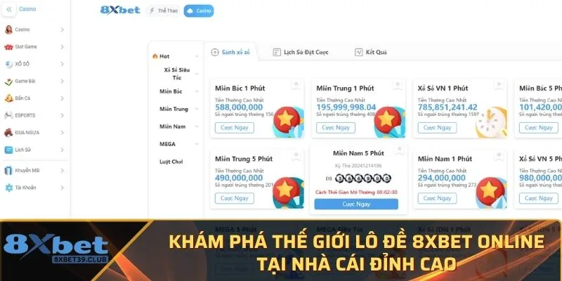 Khám phá thế giới Lô Đề 8XBET online tại nhà cái đỉnh cao