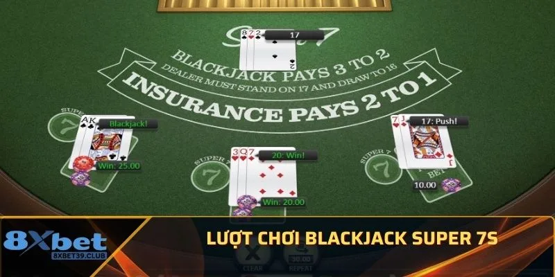 Lượt chơi Blackjack Super 7s