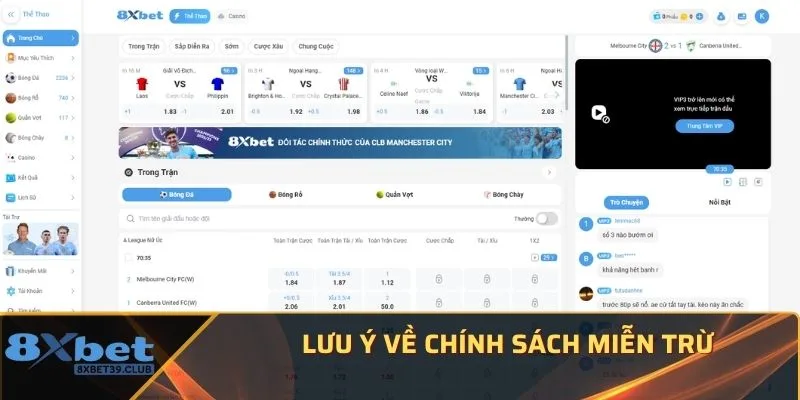 Lưu ý về chính sách miễn trừ