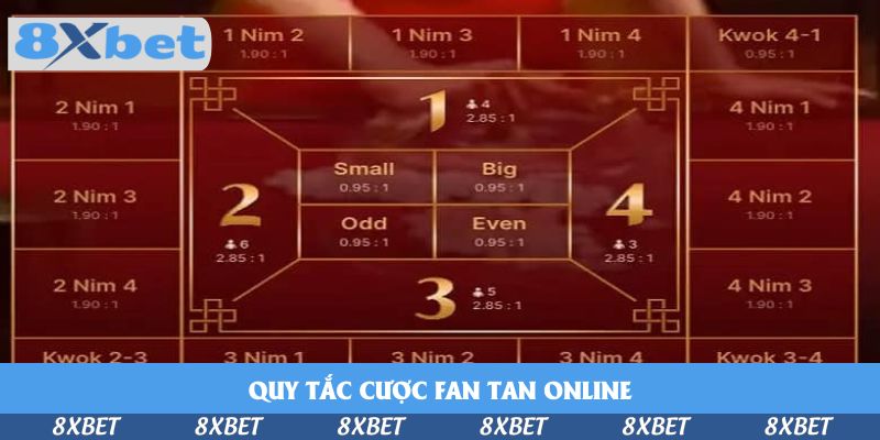 Quy tắc cược Fan Tan online